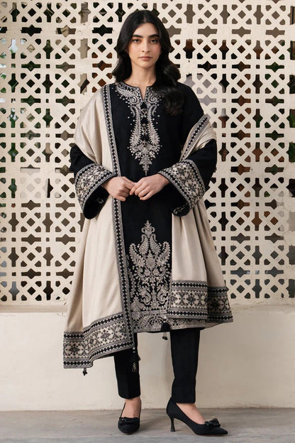 Premium Lawn 3pc Heavy Embroidery with printed Monar Shawl
