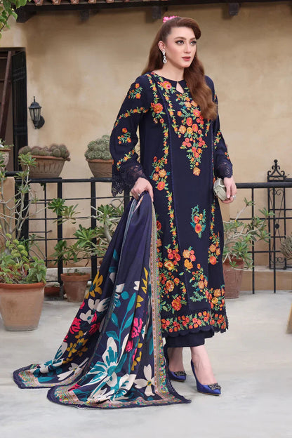 Premium Lawn 3pc Heavy Embroidery with printed Monar Shawl