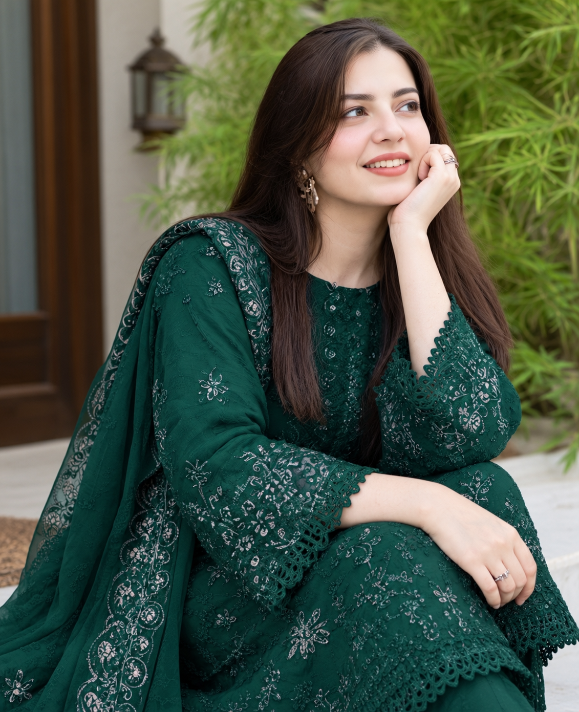 DANANEER WINTER HEAVY 3PC EMBROIDERY GREEN IR-/4