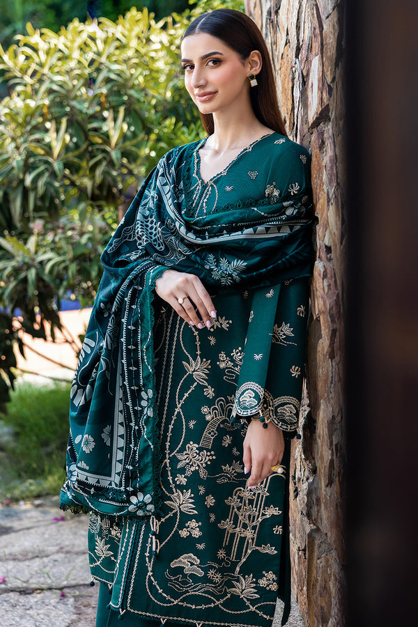 Premium Lawn 3pc Heavy Embroidery with printed Monar Shawl
