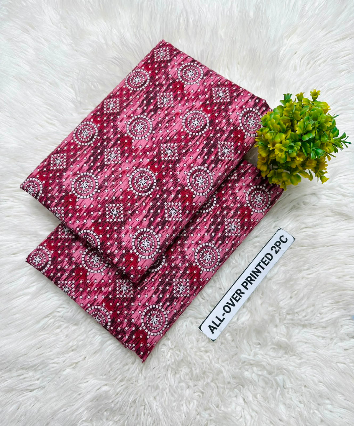 PRINTED FLORAL POLO COTTON 2PC FOR MIDSUMMER SALE UNSTITCHED DRESS