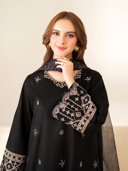 Premium Lawn 3pc Heavy Embroidery with printed Monar Shawl