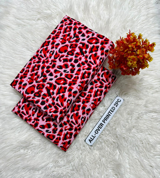 PRINTED FLORAL POLO COTTON 2PC FOR MIDSUMMER SALE UNSTITCHED DRESS