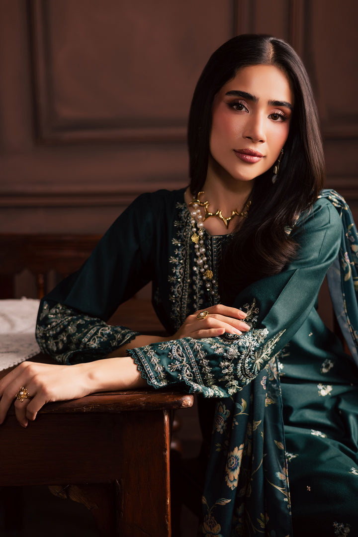 Premium Lawn 3pc Heavy Embroidery with printed Monar Shawl