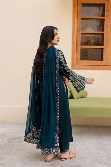 Premium Lawn 3pc Heavy Embroidery with ready to wear chiffon dupta