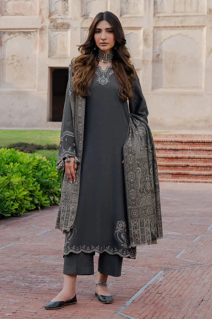 Premium Lawn 3pc Heavy Embroidery with printed Monar Shawl