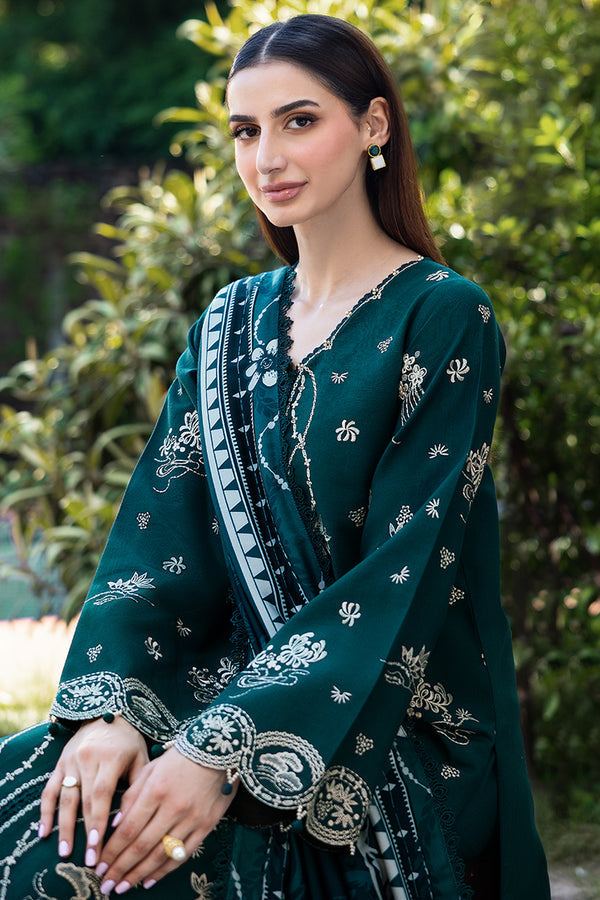 Premium Lawn 3pc Heavy Embroidery with printed Monar Shawl