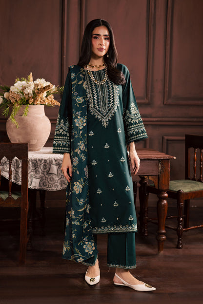 Premium Lawn 3pc Heavy Embroidery with printed Monar Shawl